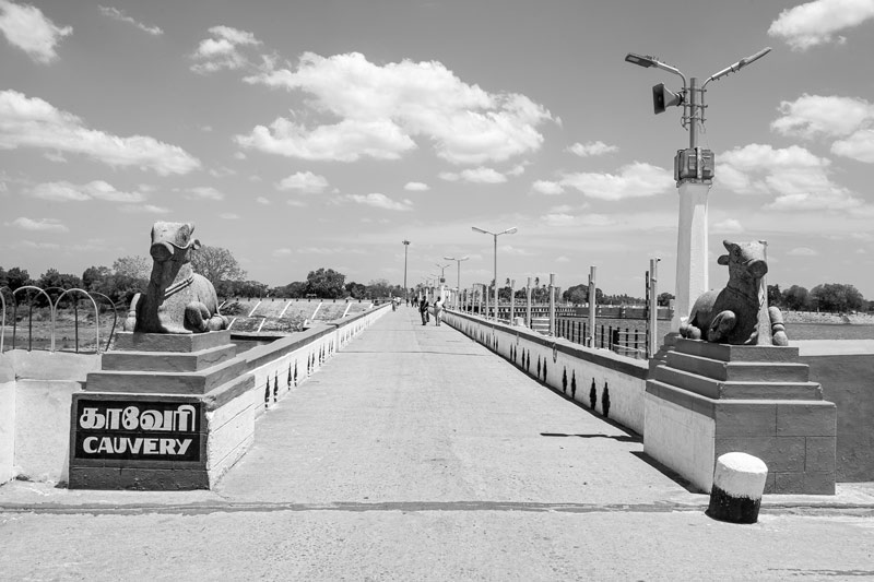 The bridge across Kaveri regulator at the Grand Anicut - in Thanjavur district, Tamil Nadu